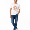 Orange Ganesha Line Art T-Shirt